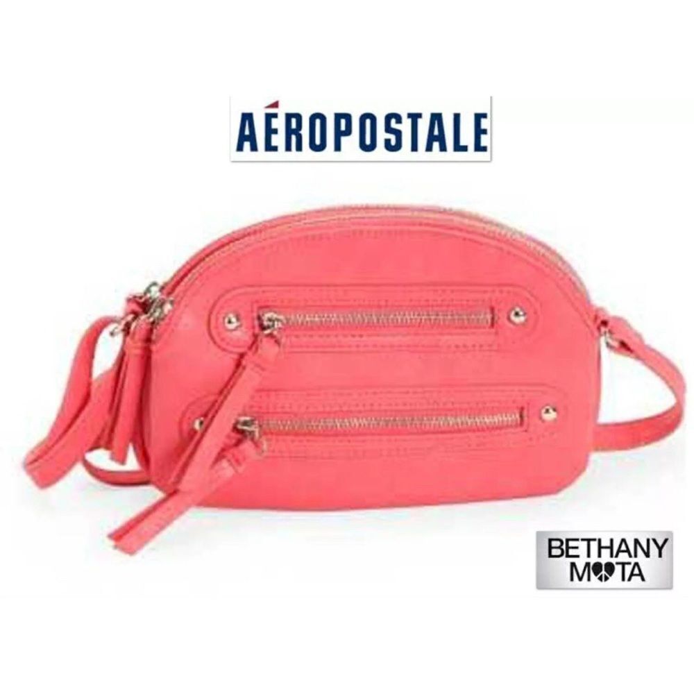 NWT AEROPOSTALE PINK CROSSBODY ZIPPER ORGANIZE BAG